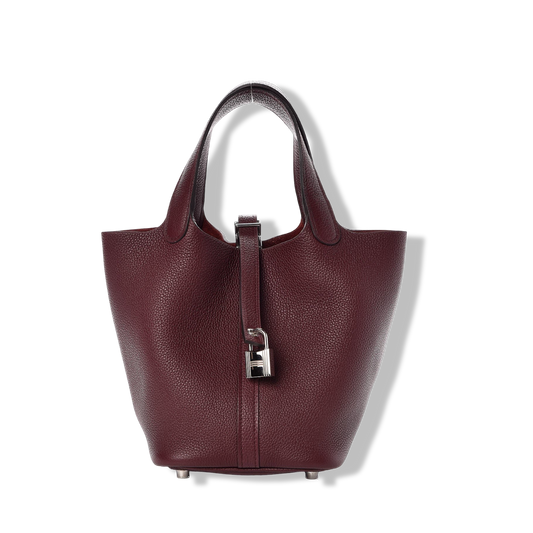 Hermes Togo Picotin Lock 18 bag - SHW / Bordeaux