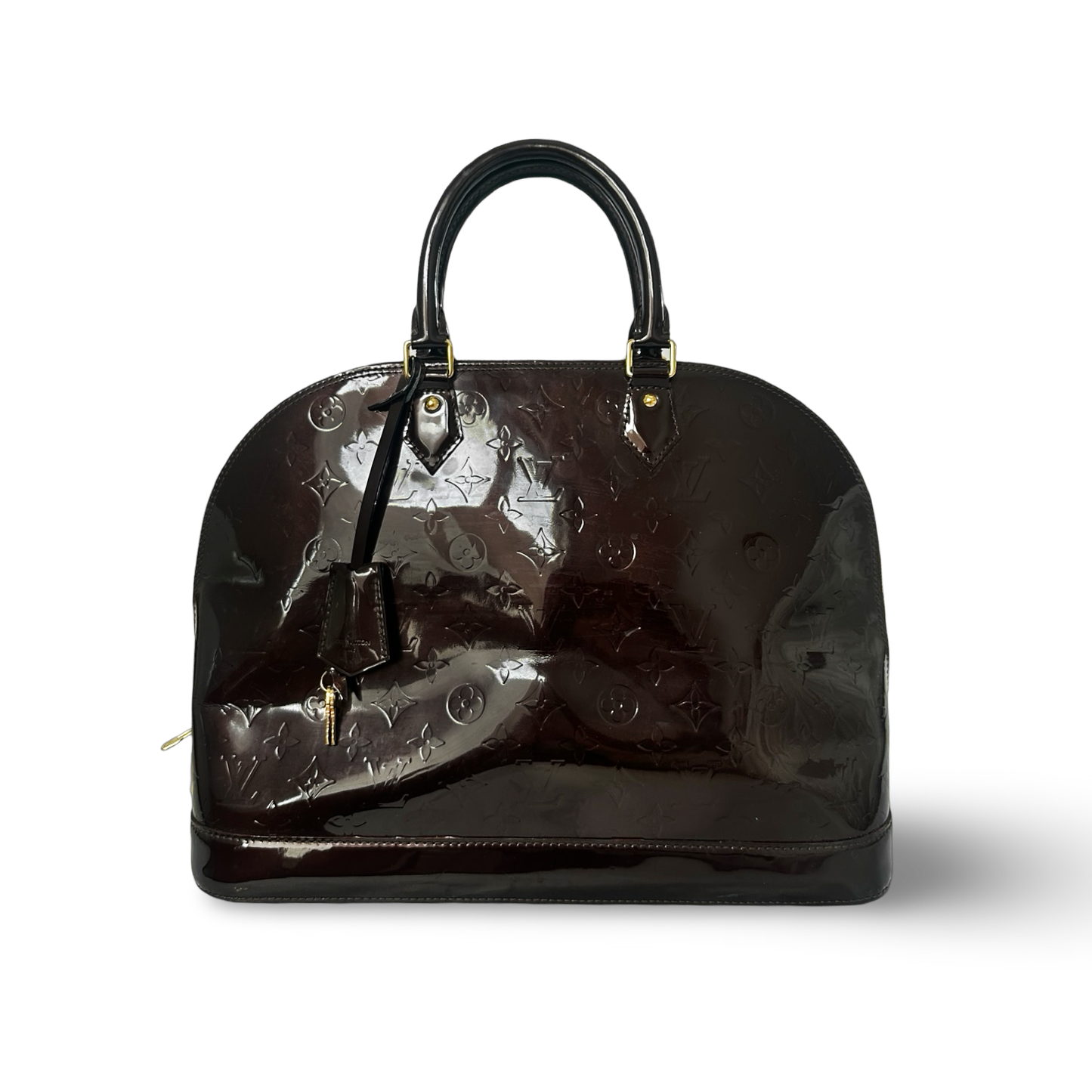 Louis Vuitton Patent GM Alma Bag - GHW / Burgundy