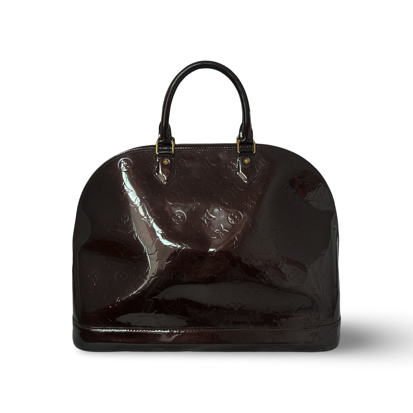 Louis Vuitton Patent GM Alma Bag - GHW / Burgundy
