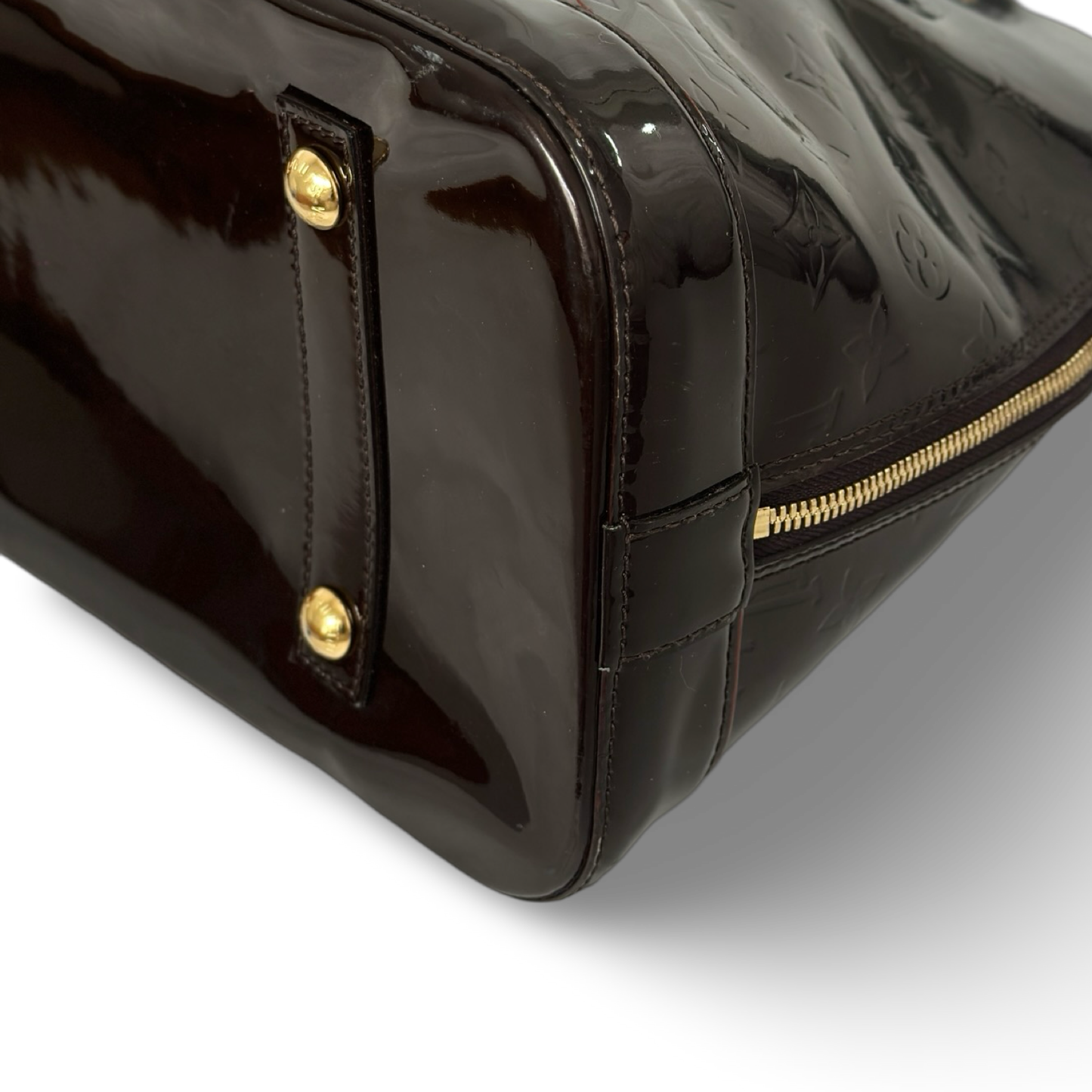 Louis Vuitton Patent GM Alma Bag - GHW / Burgundy
