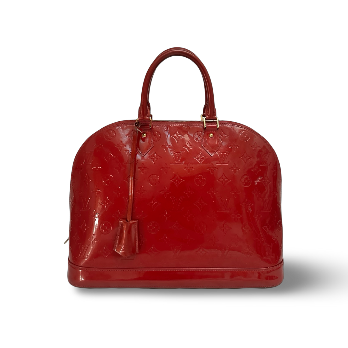 Louis Vuitton Patent MM Alma Bag - GHW / Red