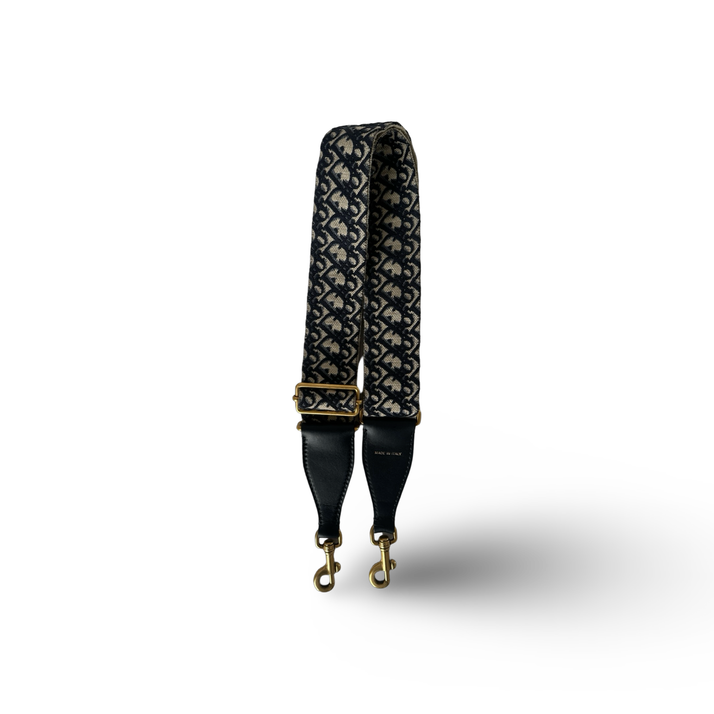 Dior Canvas Logo Strap - SHW / Navy