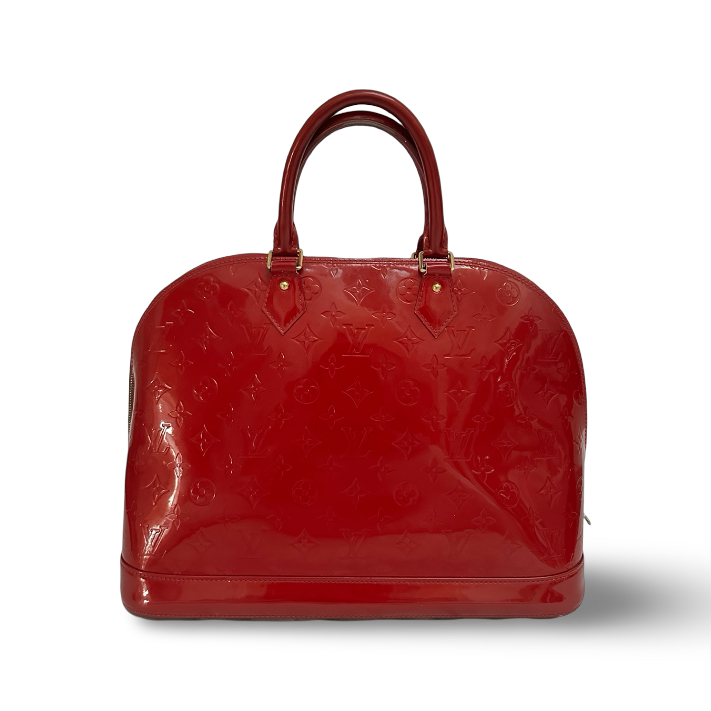 Louis Vuitton Patent MM Alma Bag - GHW / Red