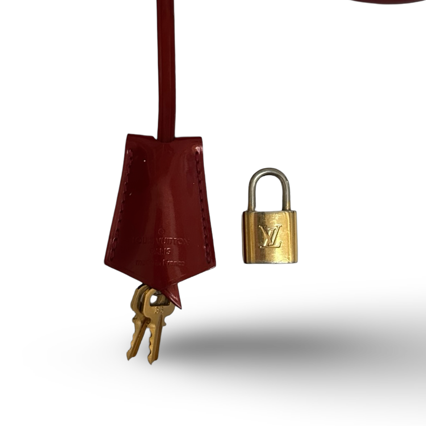 Louis Vuitton Patent MM Alma Bag - GHW / Red