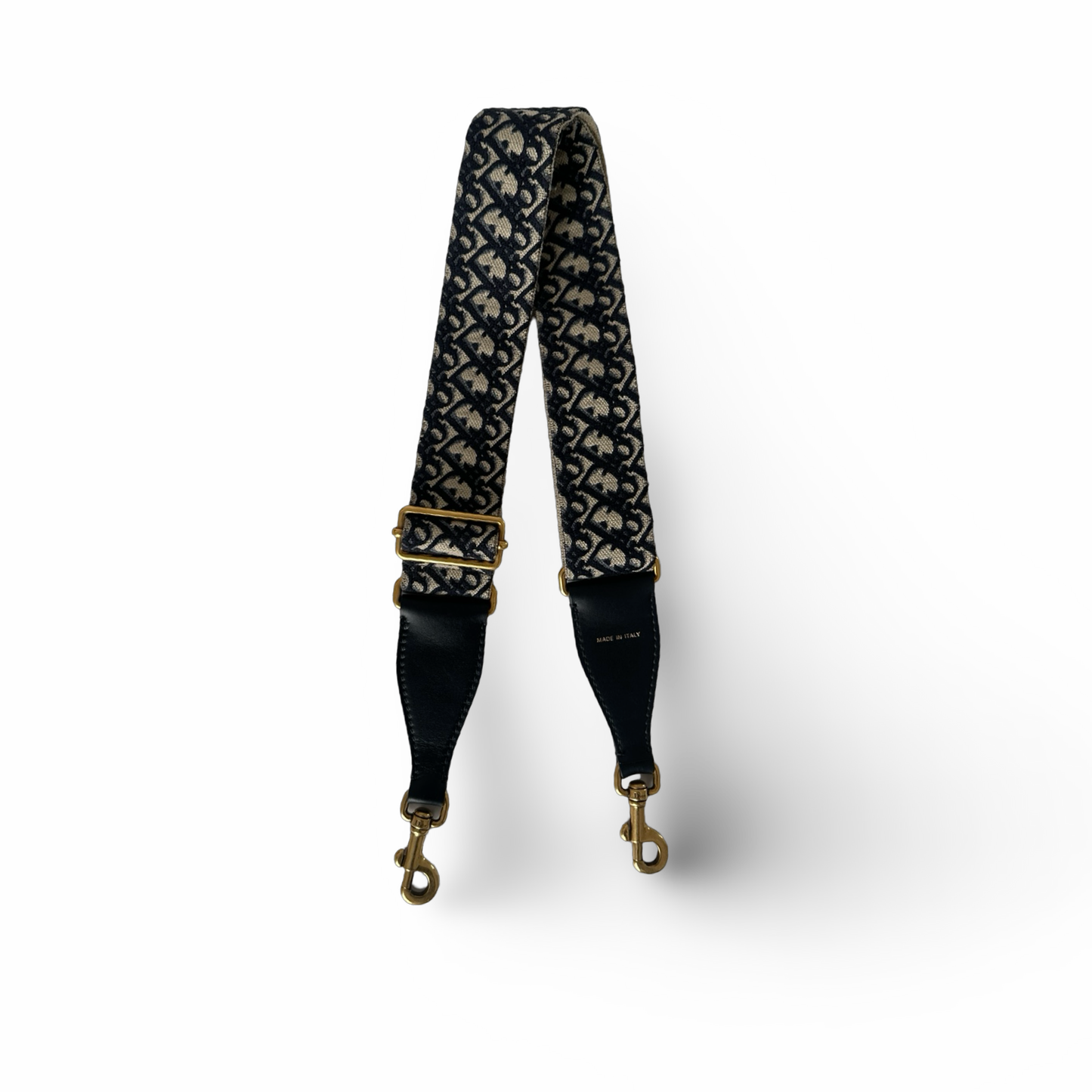 Dior Canvas Logo Strap - SHW / Navy