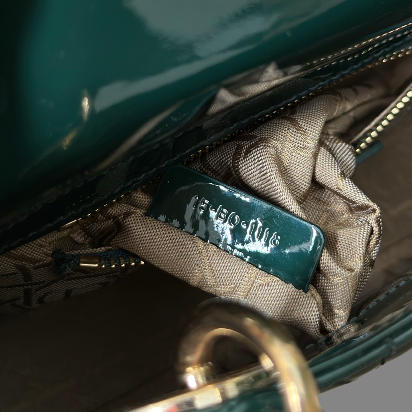 Dior Classic Patent Mini Lady Bag - GHW / Green