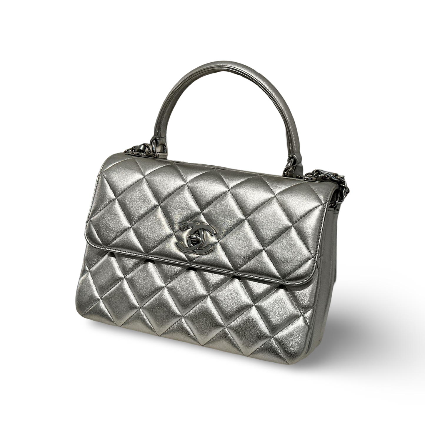 Chanel Classic Lambskin Medium Trendy CC Flap - SHW / Sliver