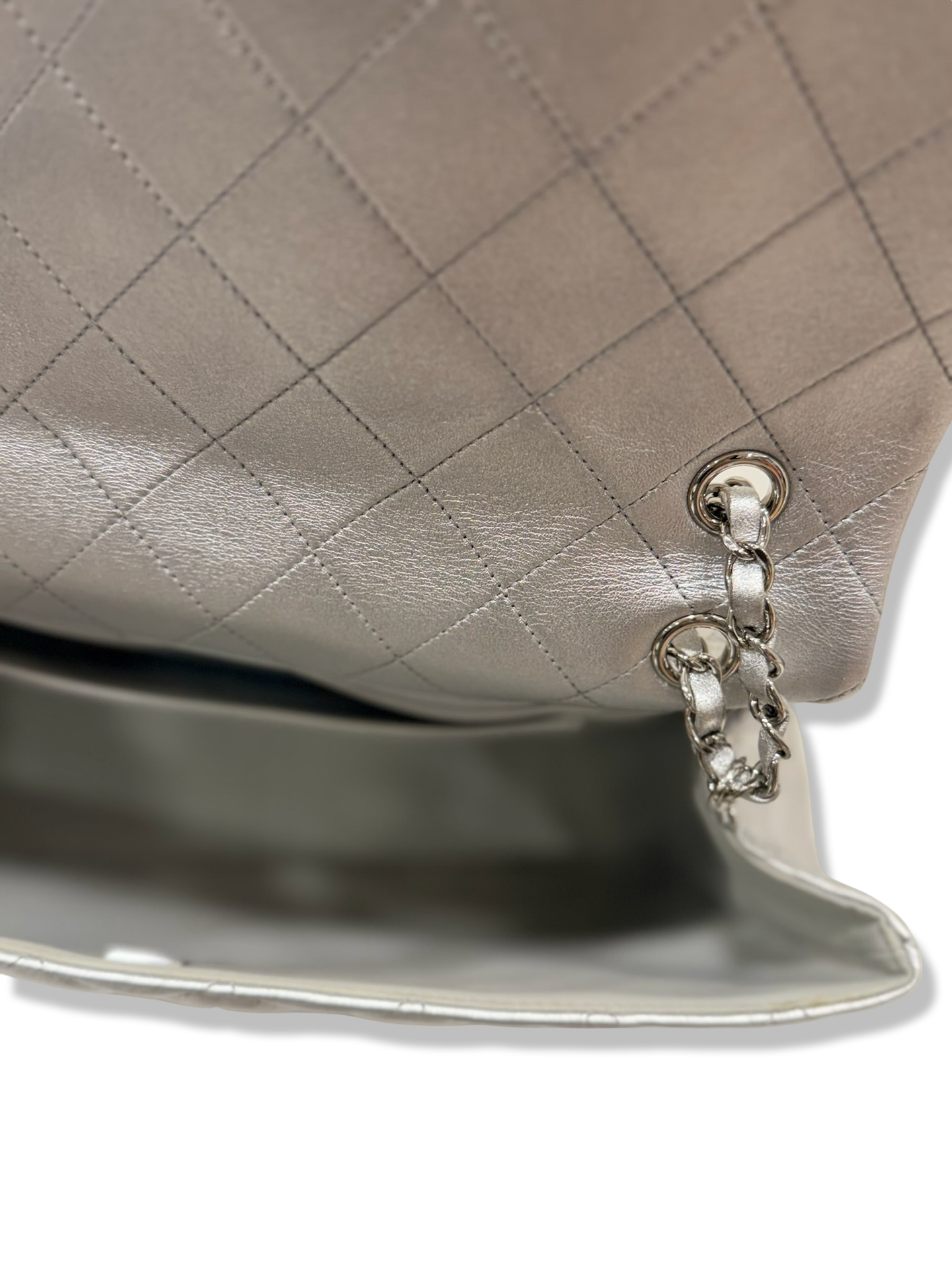 Chanel Quilted Lambskin XXL Airport Single Flap - SHW / Metallic