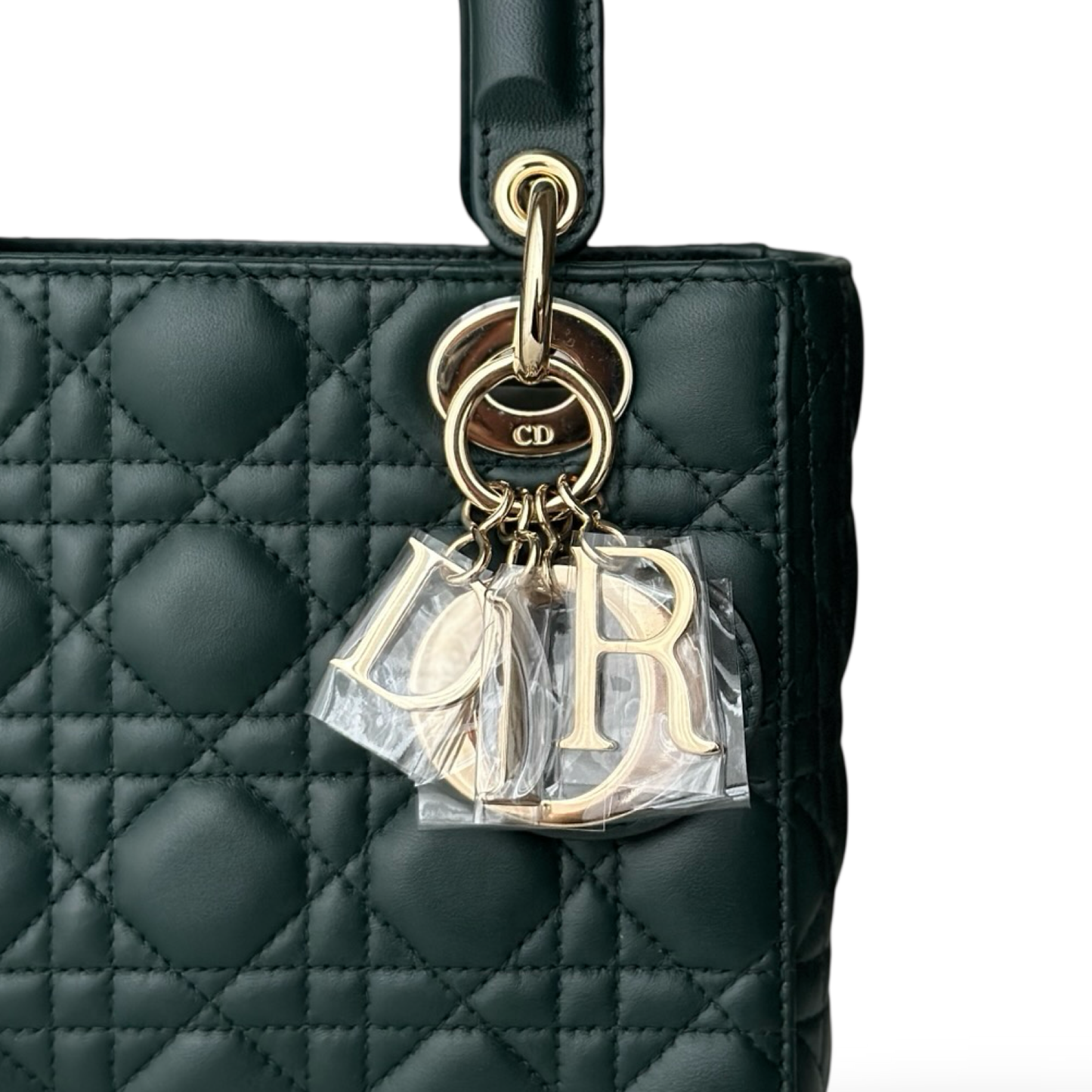 Dior Classic Lambskin Small ABC Dior Lady Bag - GHW / Green
