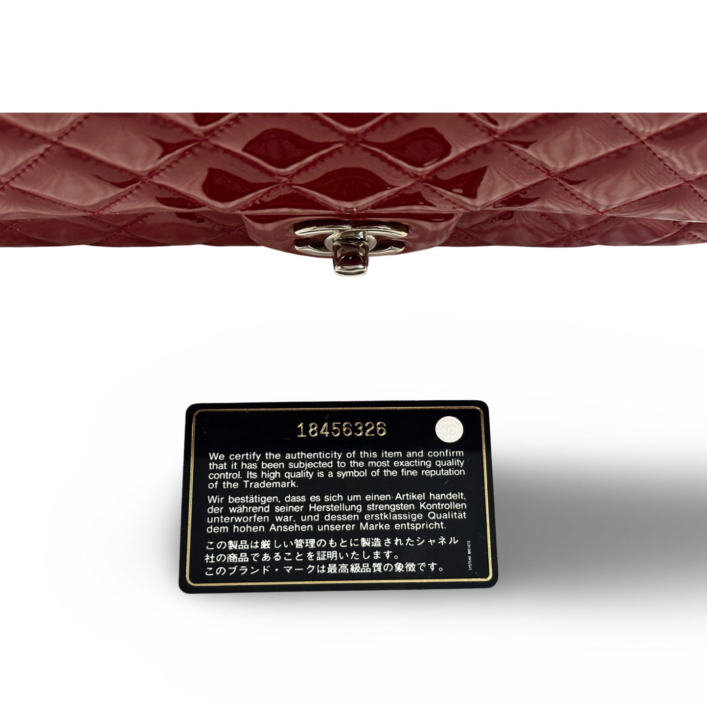 Chanel Classic Patent Medium Double Flap - SHW / Red