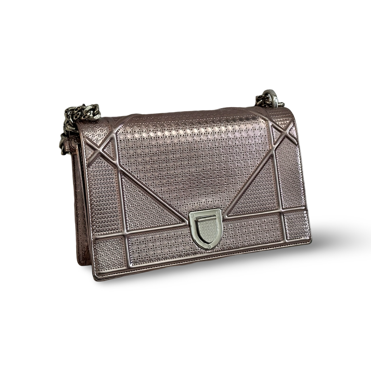 Dior Medium Diorama Bag - SHW / Metallic Pink