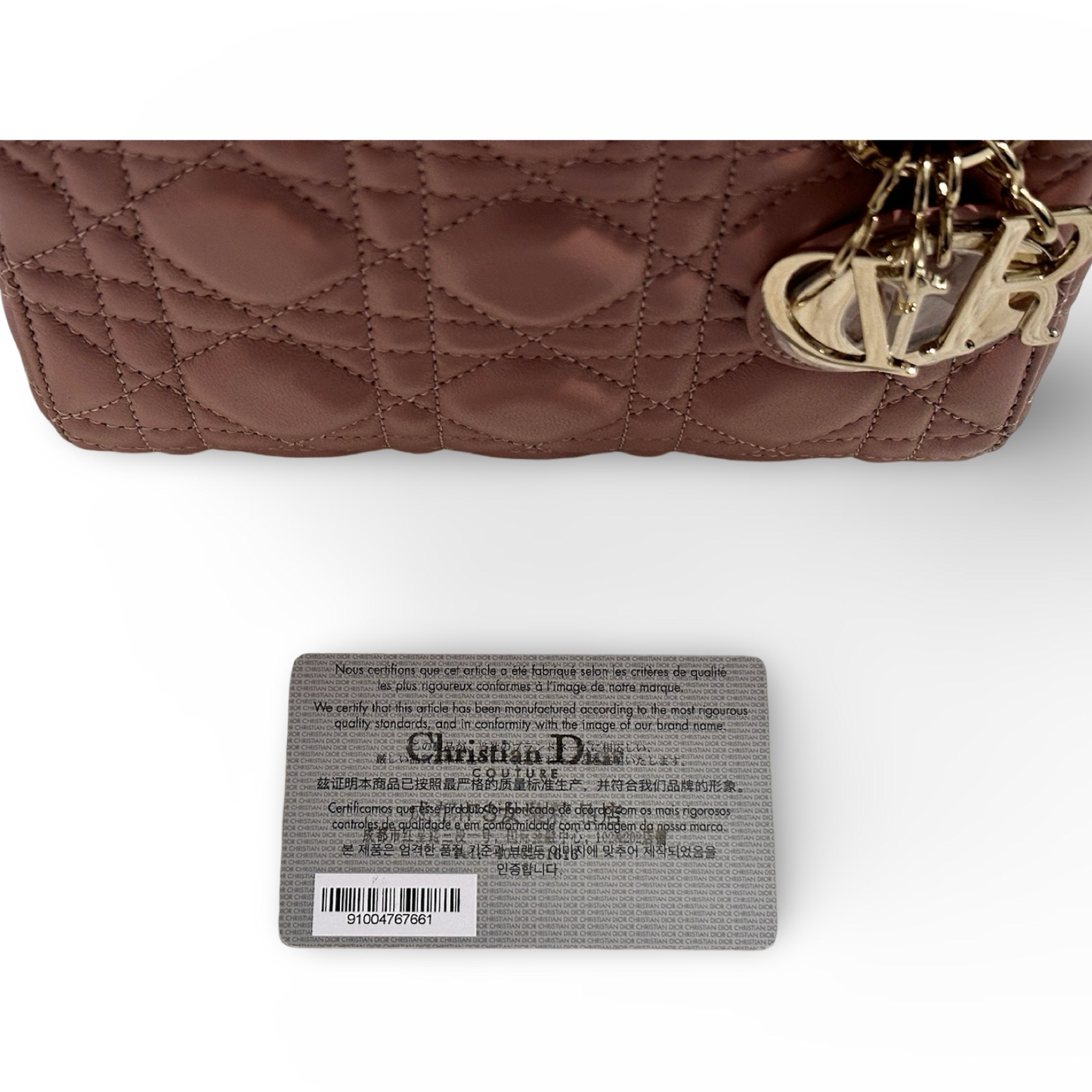 Dior Classic Lambskin Mini Lady Dior Bag - GHW / Blush Pink
