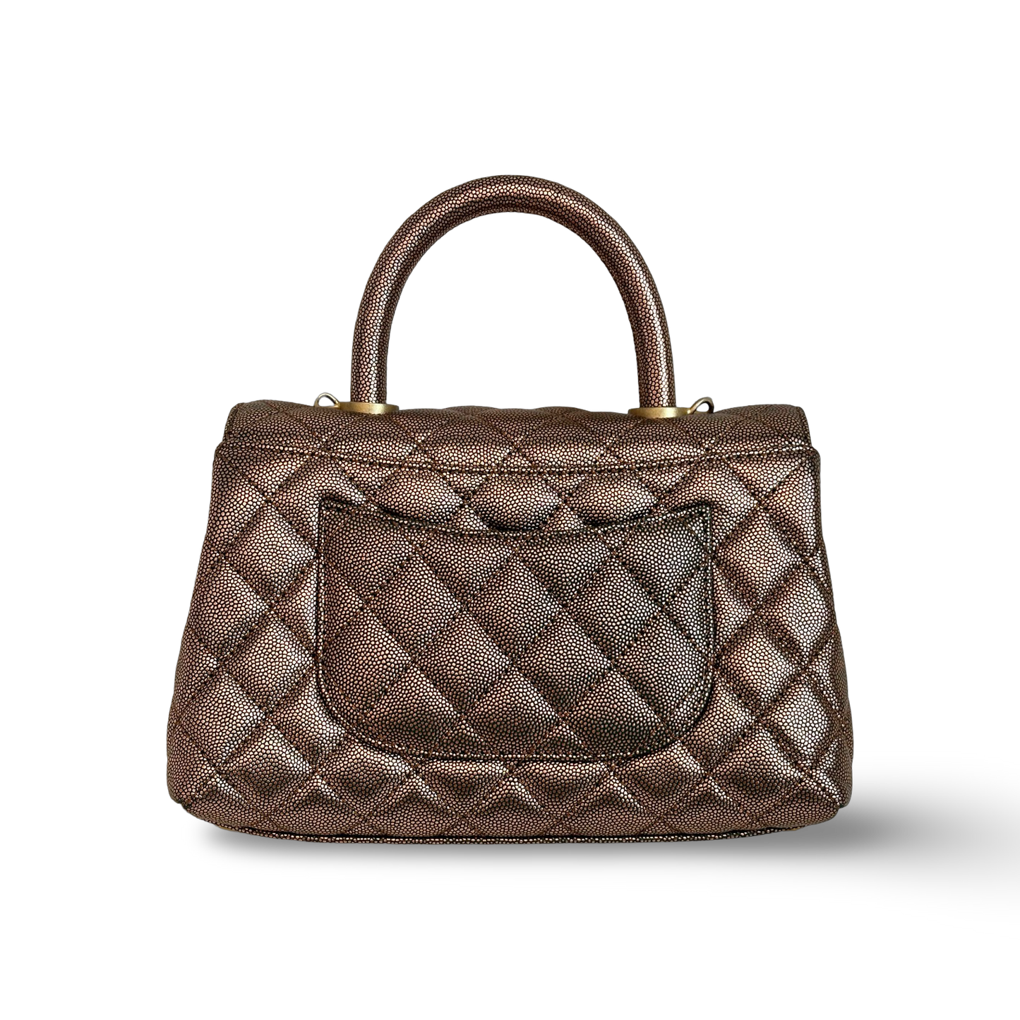 Chanel Caviar Medium Coco Handle Flap Bronze