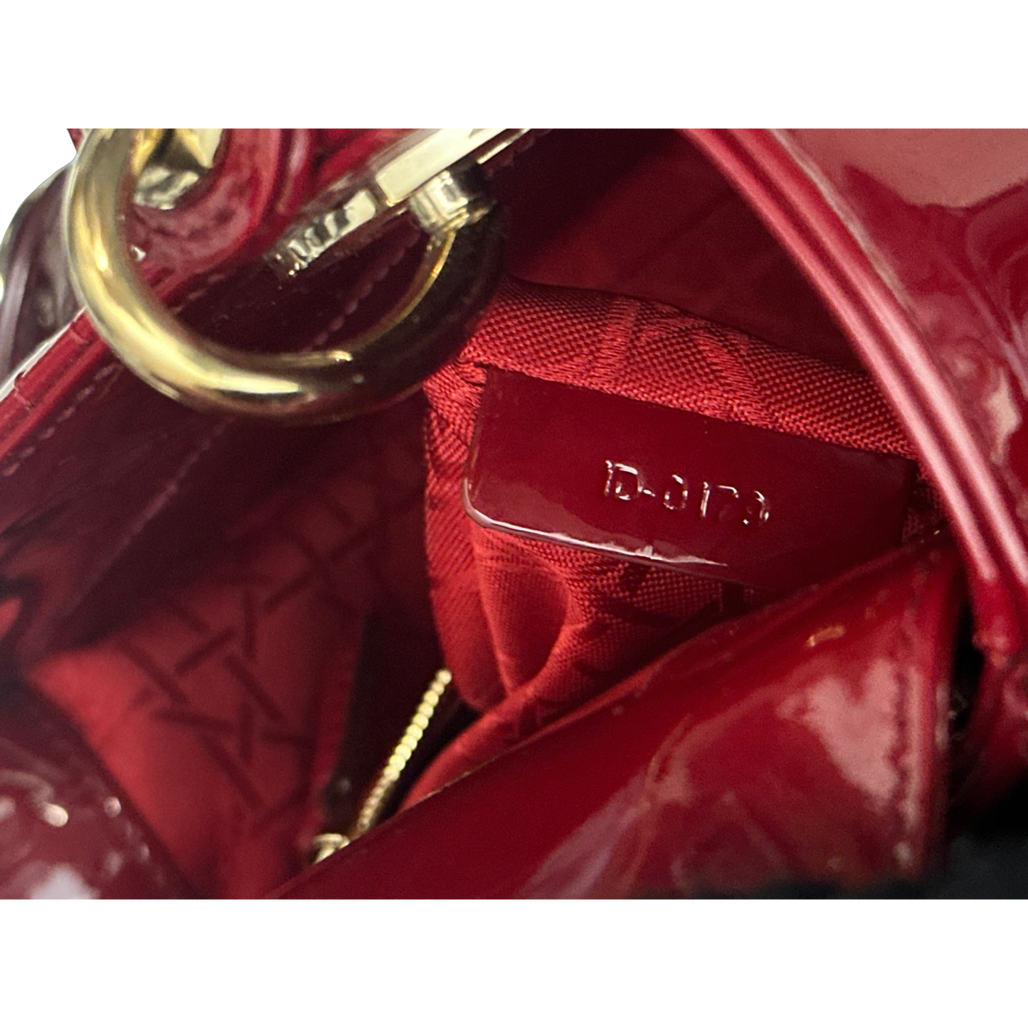 Dior Classic Patent Mini Lady Bag - GHW /  Red