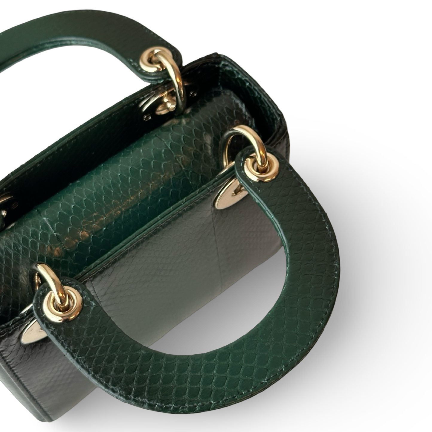 Dior Sneak Skin Mini Lady Bag - GHW / Green