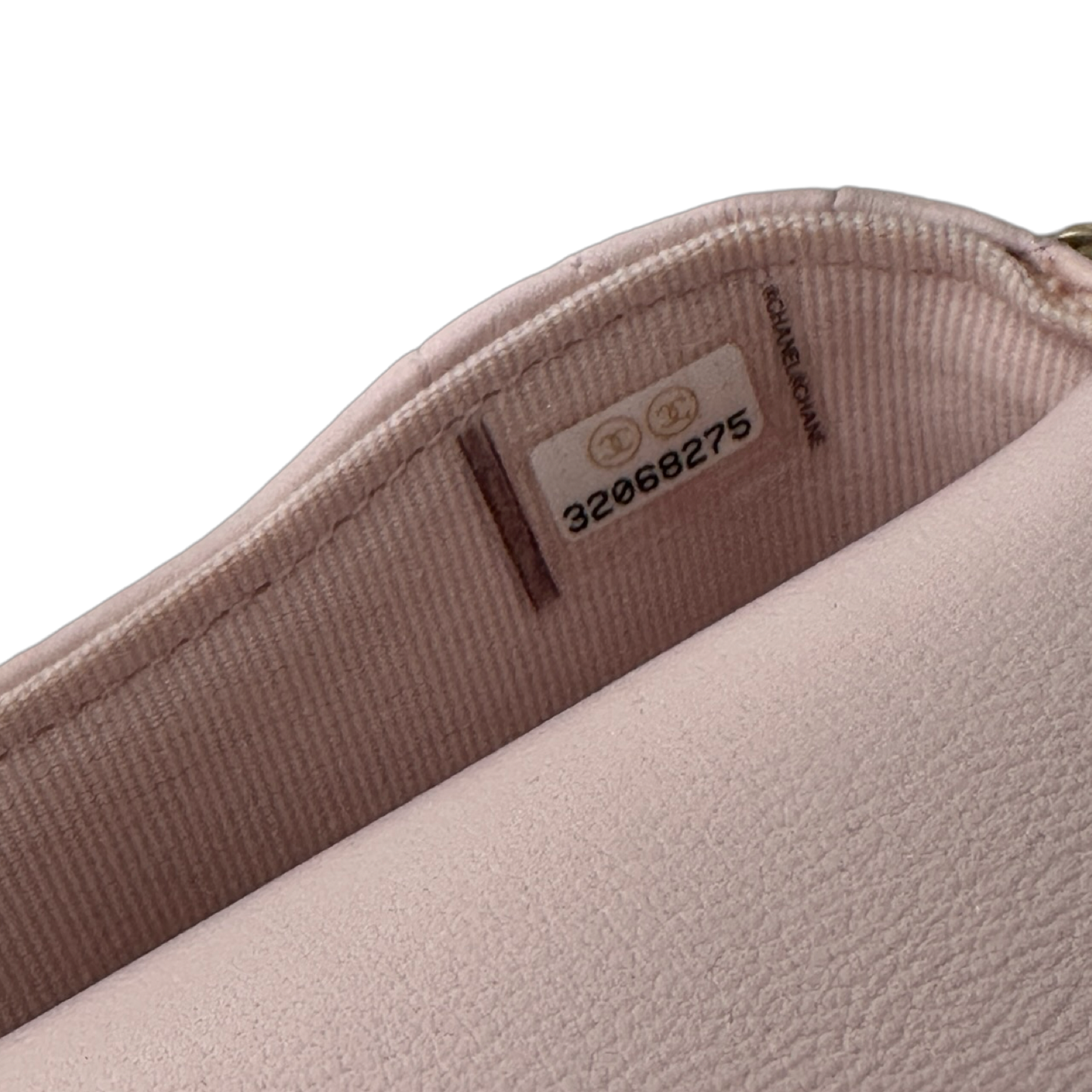 Chanel Quilted Calfskin Mini Chain Around Flap Wallet Bag - Light Pink