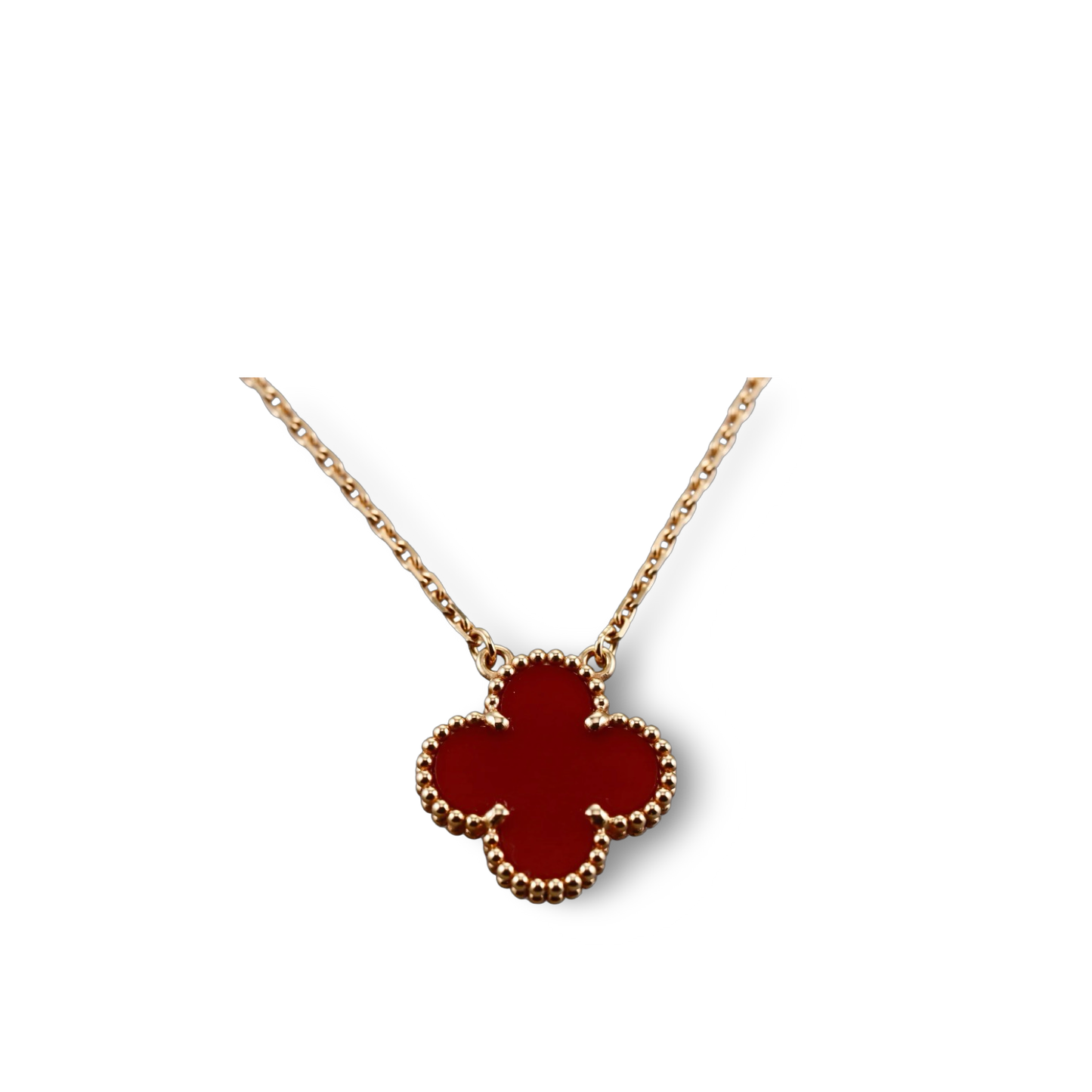 Van Cleef & Arpels Sweet Alhambra Pendant Necklace - Carnelian