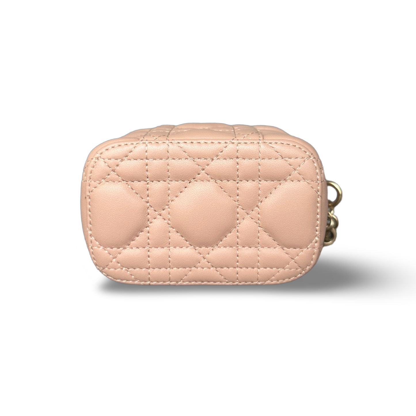 Dior Lambskin Cannage Micro Lady Dior Vanity Case - GHW / Blush