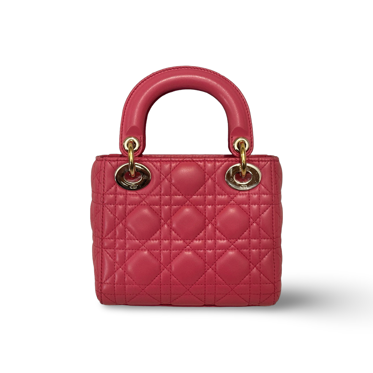 Dior Classic Lambskin Mini Lady Bag - GHW / Pink