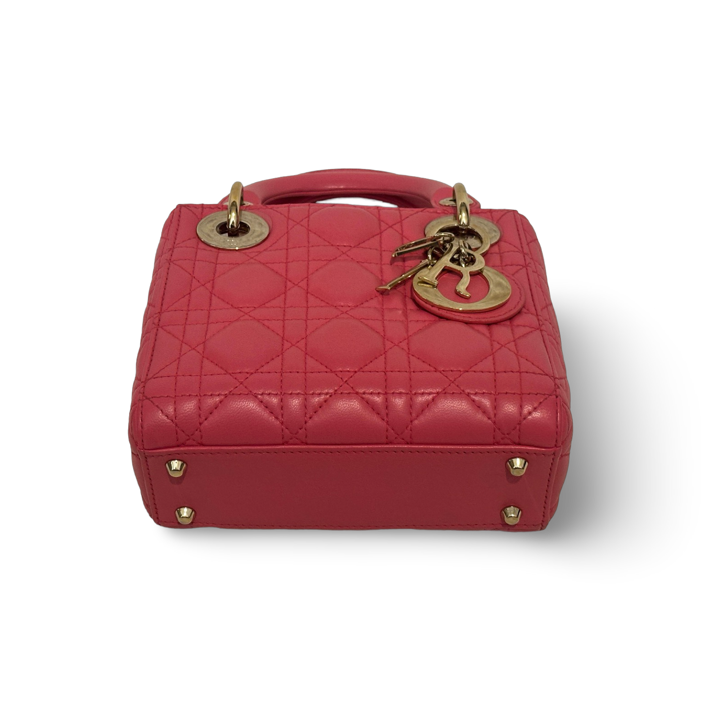 Dior Classic Lambskin Mini Lady Bag - GHW / Pink