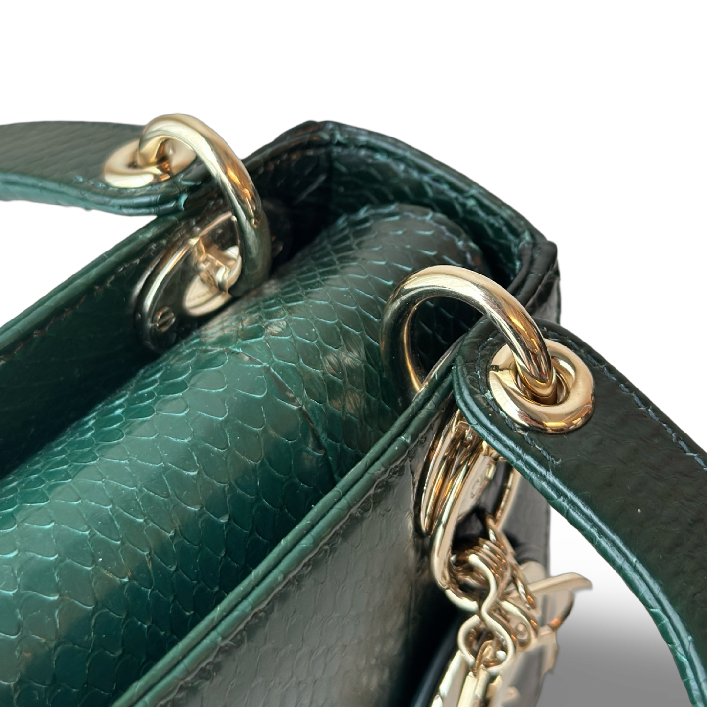Dior Sneak Skin Mini Lady Bag - GHW / Green
