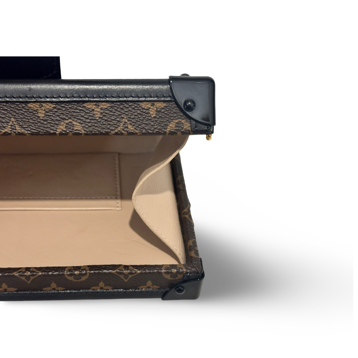 Louis Vuitton Monogram Petite Malle Beige Box