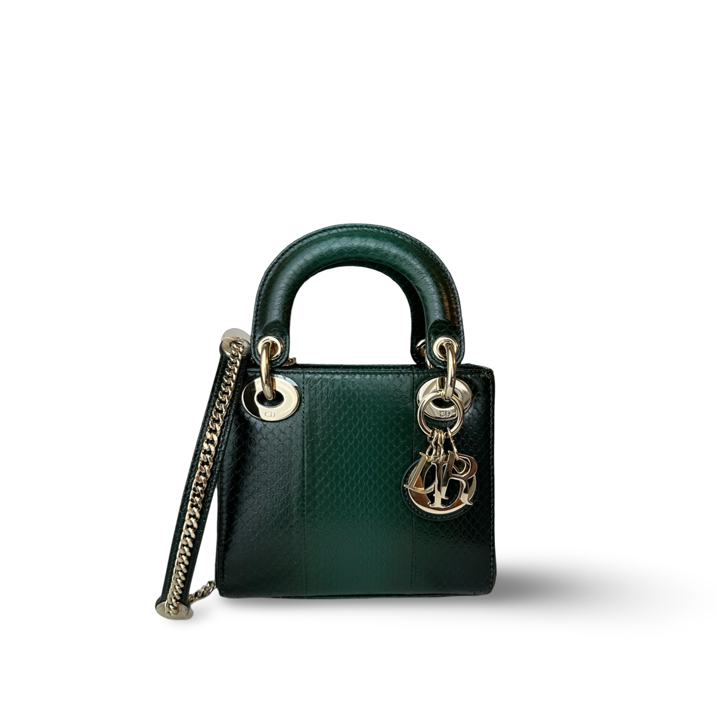 Dior Sneak Skin Mini Lady Bag - GHW / Green