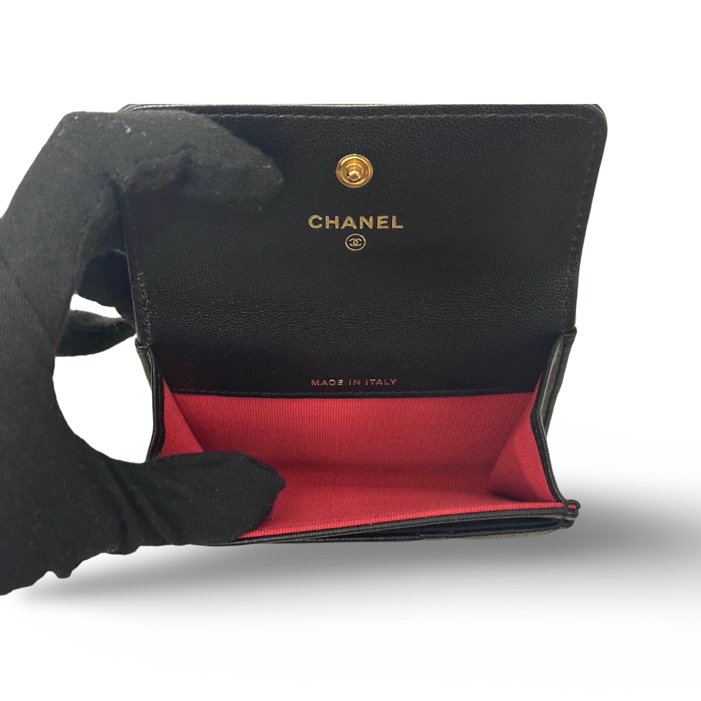 Chanel 19 Flap Card Holder Black