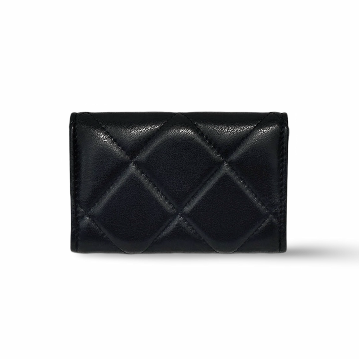 Chanel 19 Flap Card Holder Black