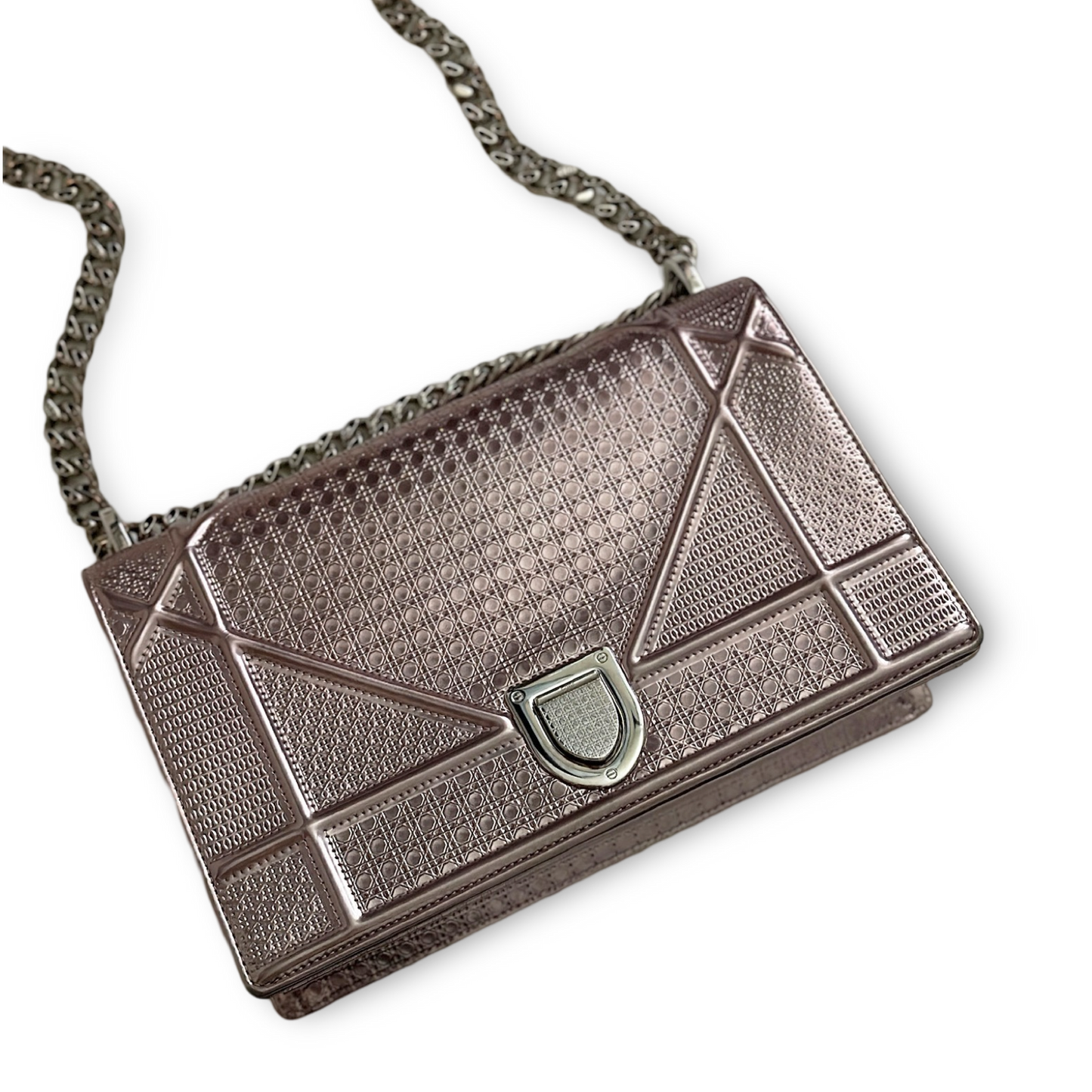 Dior Medium Diorama Bag - SHW / Metallic Pink