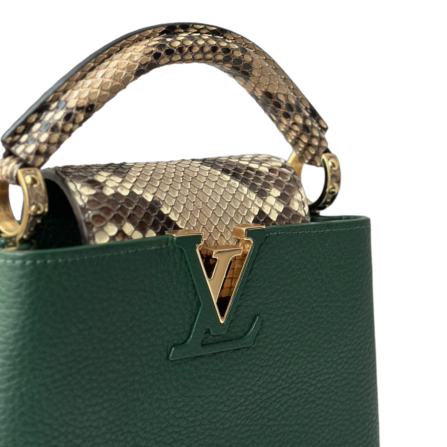 Louis Vuitton Python Skin Mini Capucines - GHW / Amazon Green
