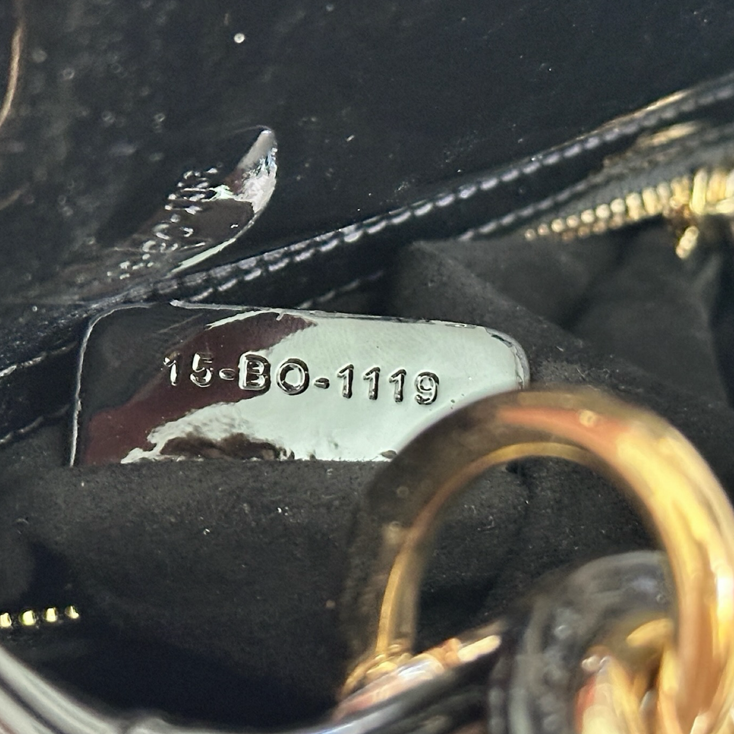 Dior Classic Patent Mini Lady Bag - GHW / Black