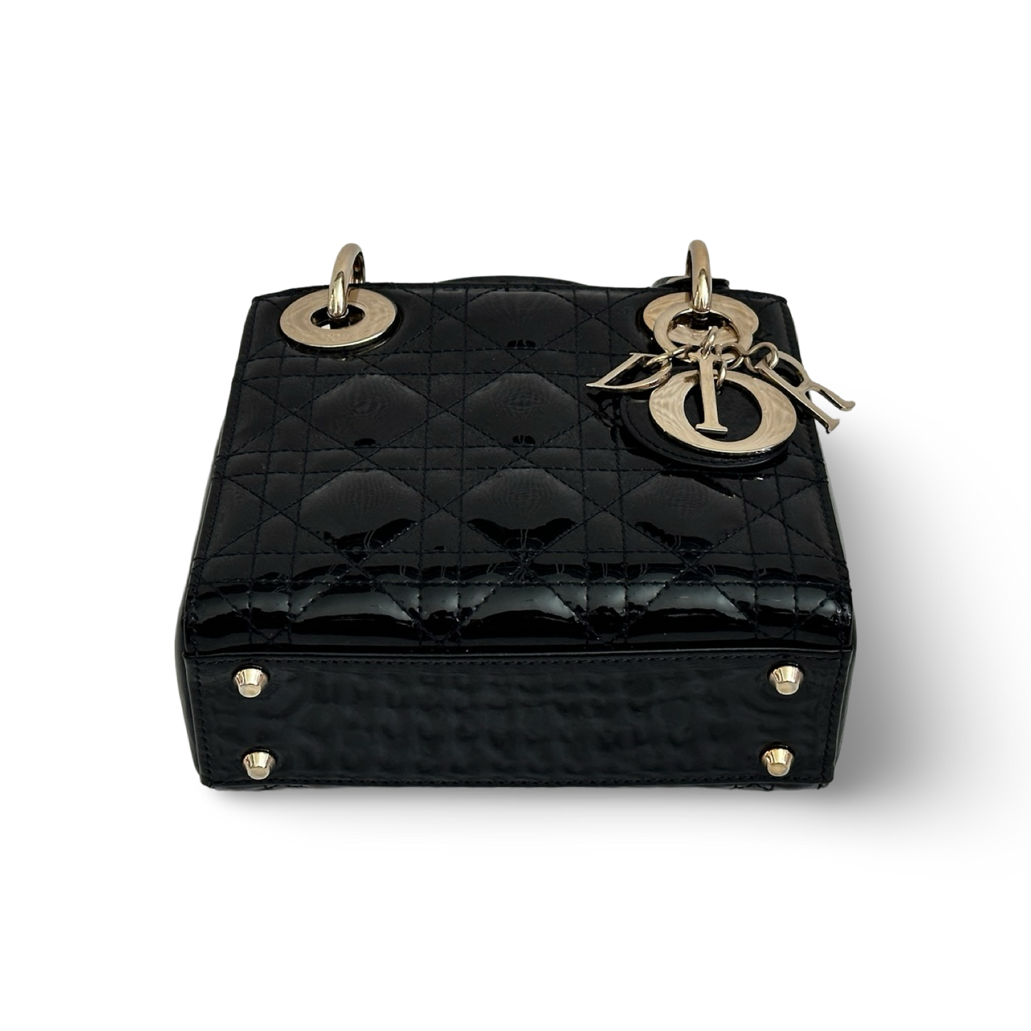 Dior Classic Patent Mini Lady Bag - GHW / Black