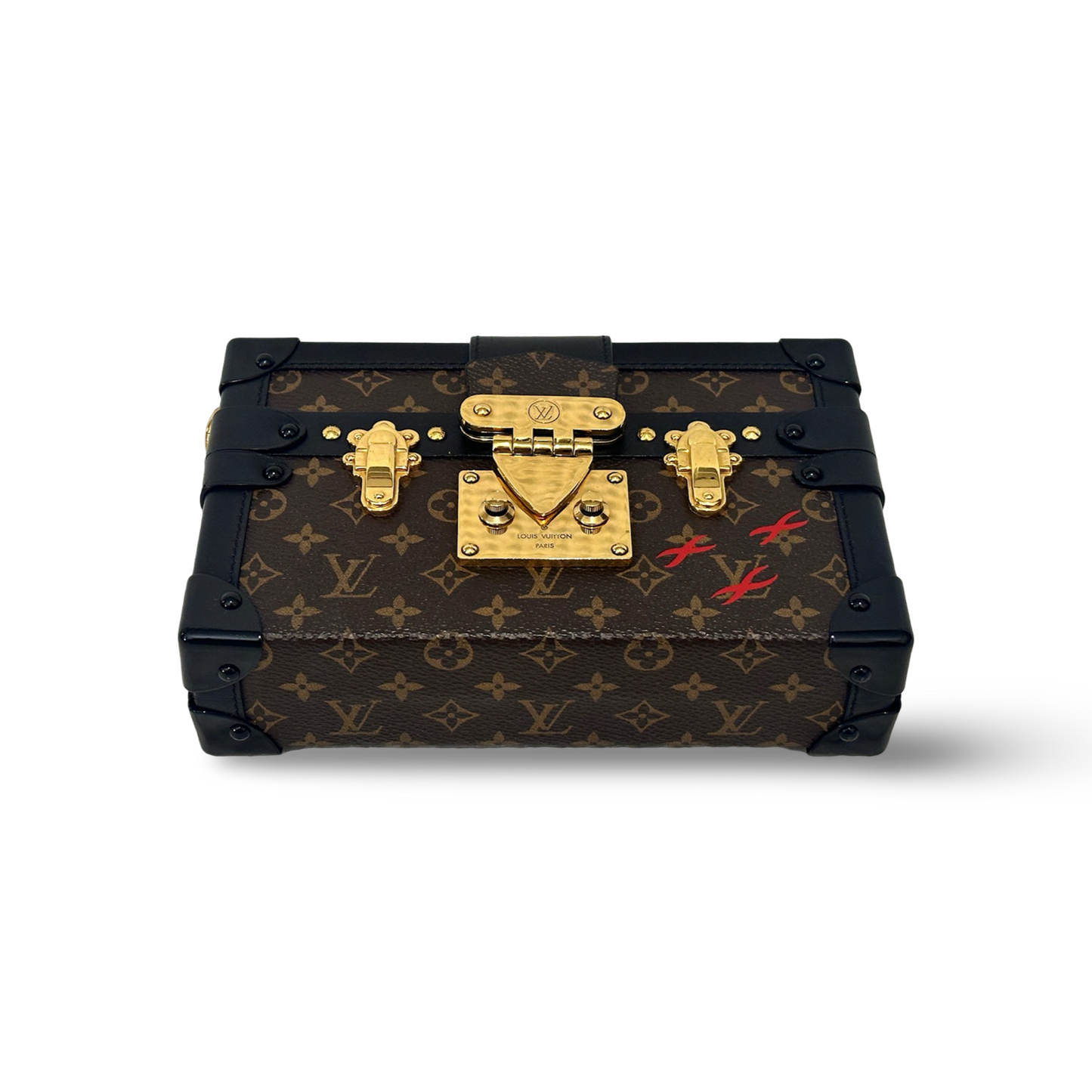 Louis Vuitton Monogram Petite Malle Beige Box