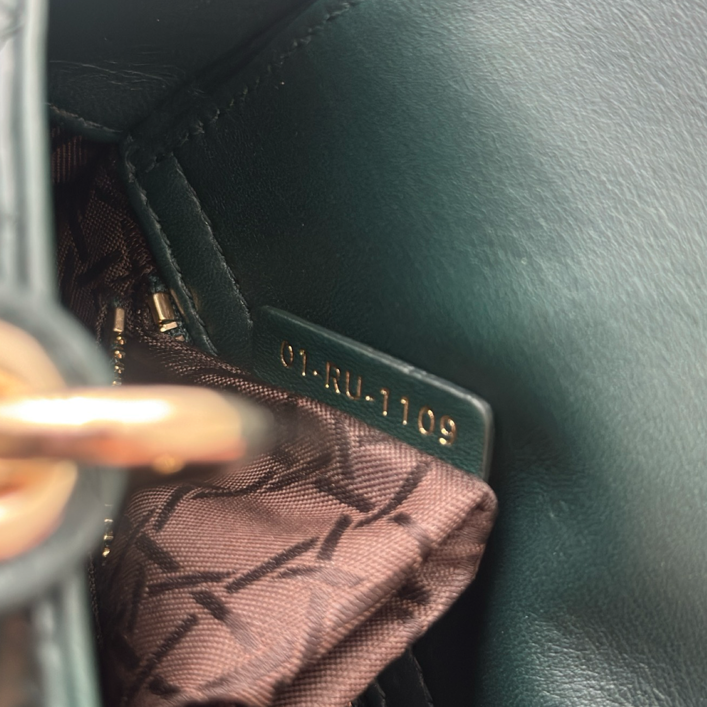 Dior Classic Lambskin Small ABC Dior Lady Bag - GHW / Green