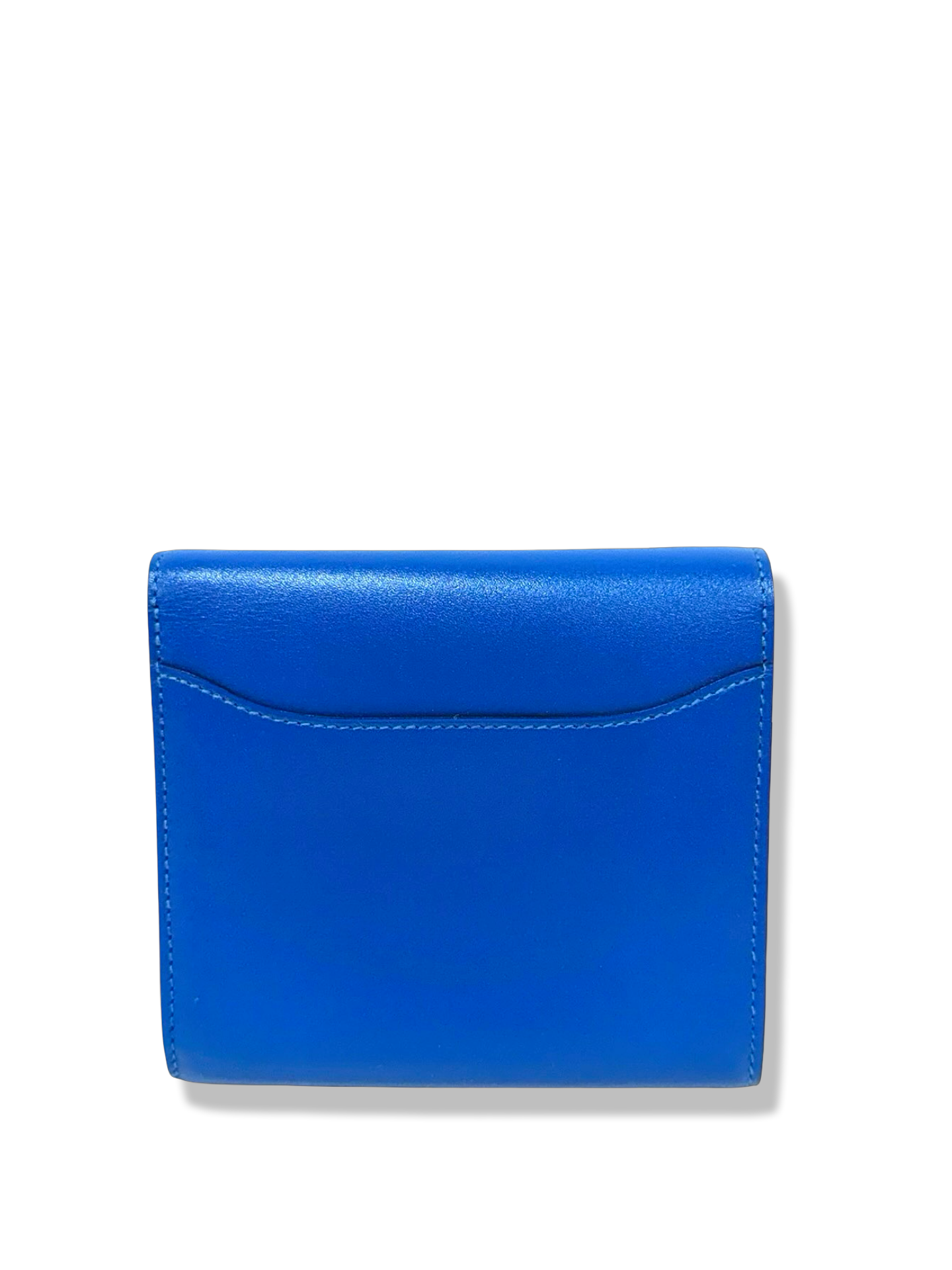 Hermes Box Compact Constance Short Wallet  - GHW / Blue