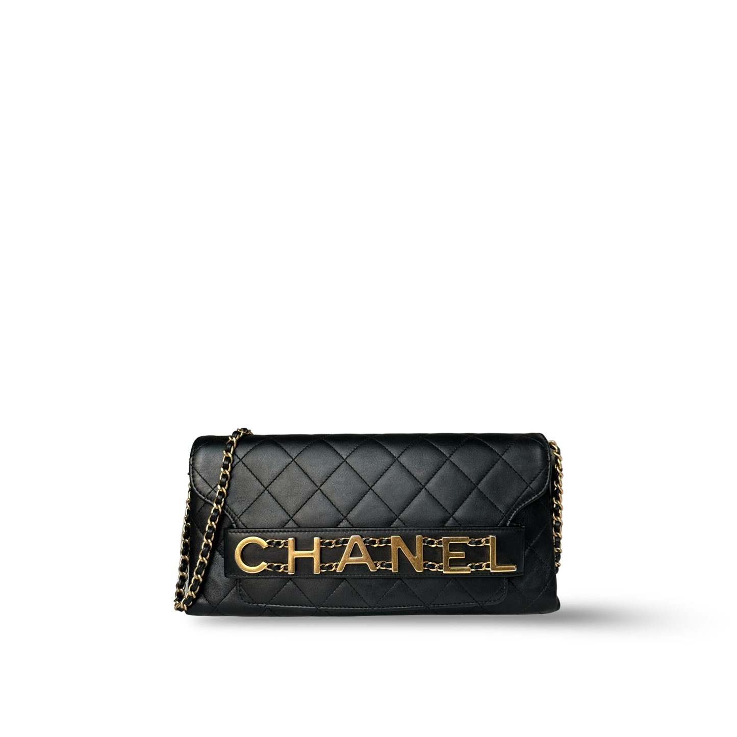 Chanel Enchained Clutch - GHW / Black