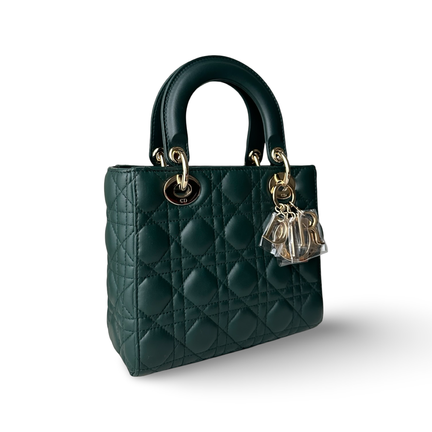 Dior Classic Lambskin Small ABC Dior Lady Bag - GHW / Green
