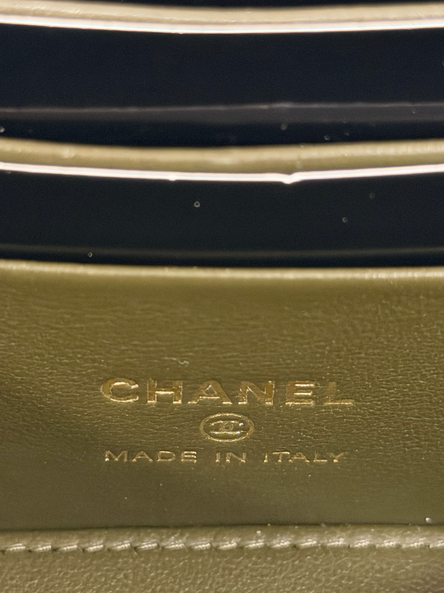 Chanel Quilted Lambskin Small Vanity Case - GHW / Olive Green