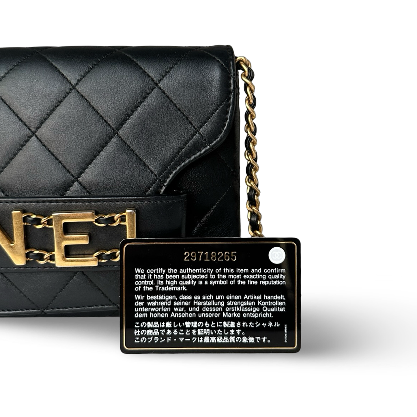Chanel Enchained Clutch - GHW / Black