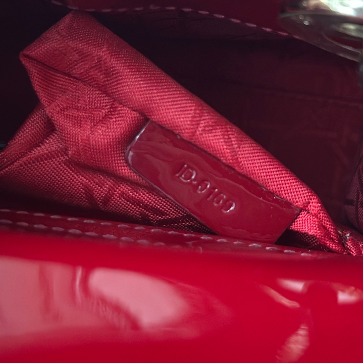 Dior Classic Patent Mini Lady Bag - GHW / Red