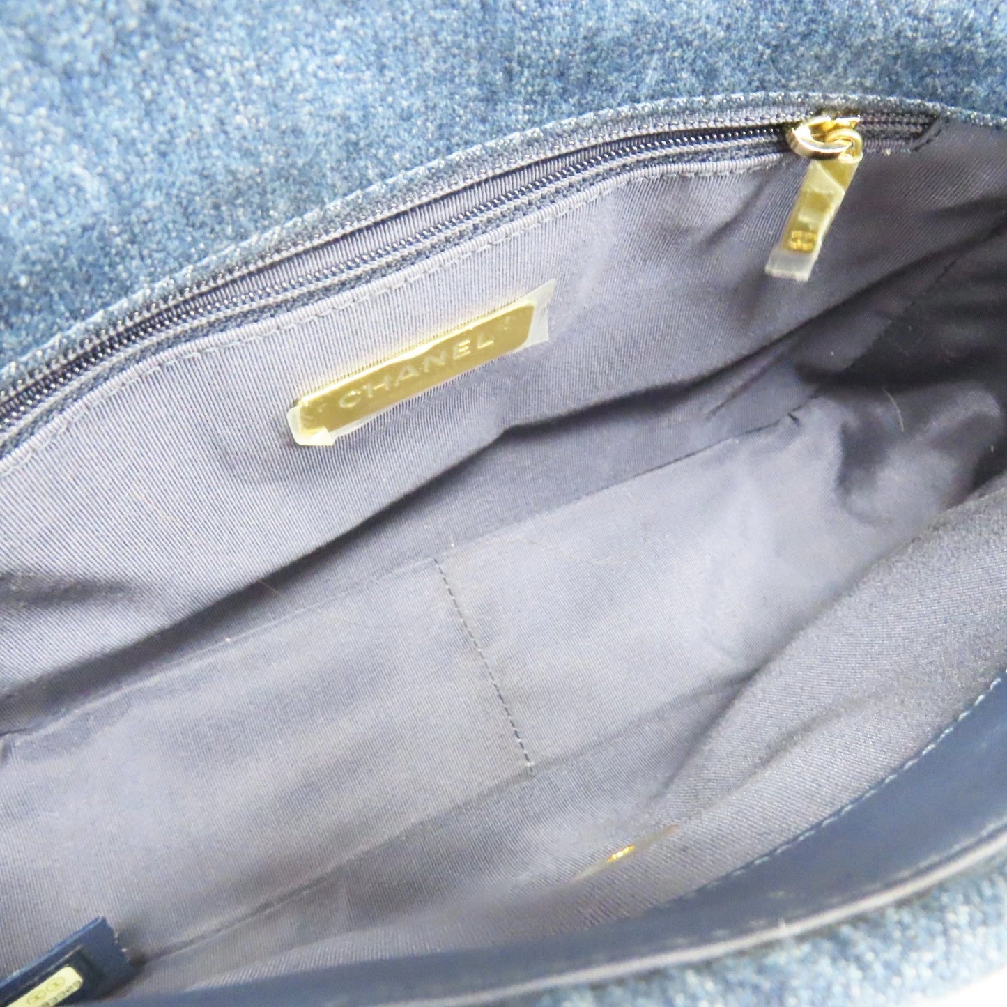 Chanel Quilted Denim Small 19bag - GHW/ Blue