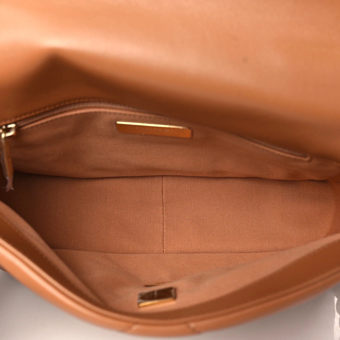 Chanel Quilted Lambskin Small 19 Bag - GHW / Caramel