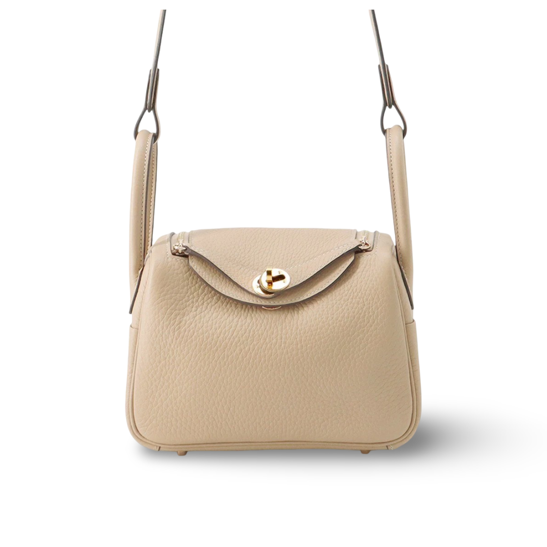 Hermes Clemerce Mini Lindy II Bag- GHW / Gris Trench