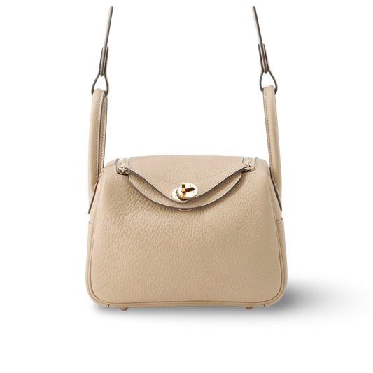 Hermes Clemerce Mini Lindy II Bag- GHW / Gris Trench