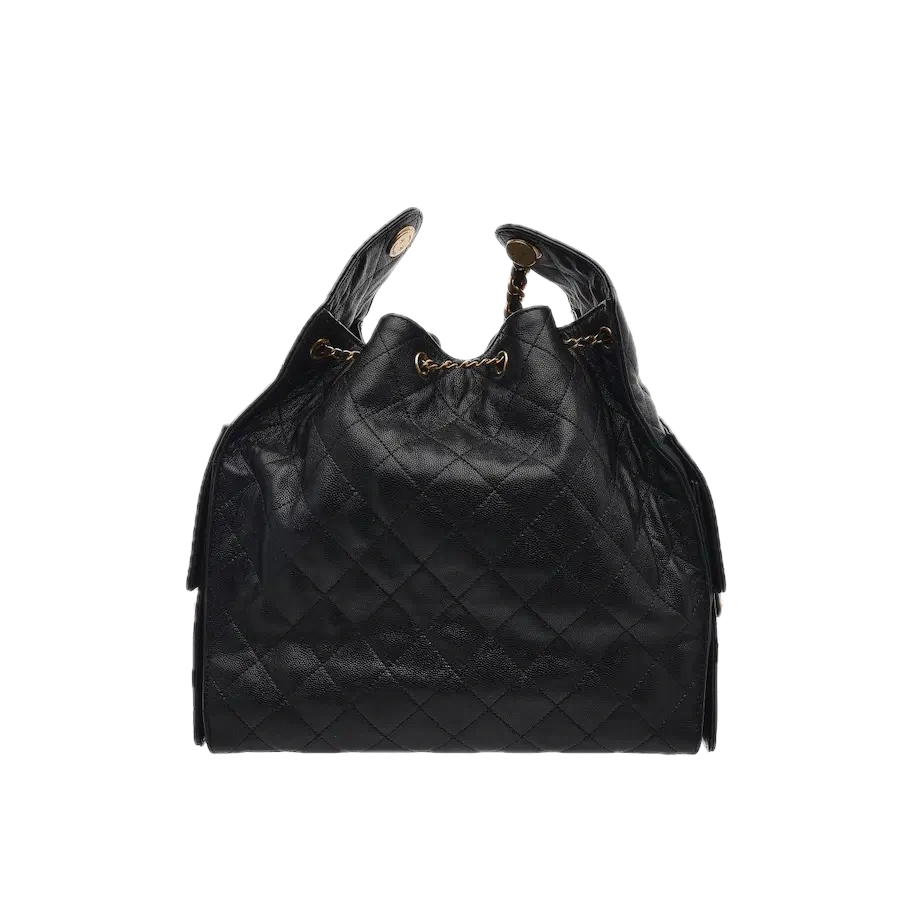 Chanel Quilted Caviar Medium 25Bag - GHW/ Black