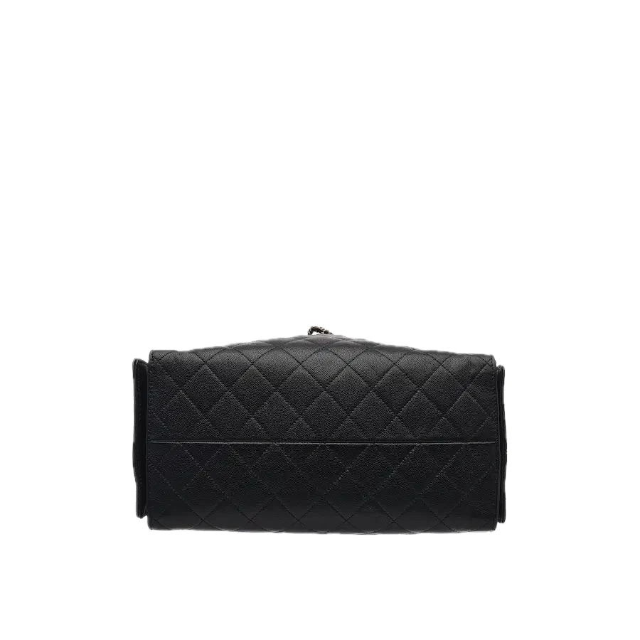 Chanel Quilted Caviar Medium 25Bag - GHW/ Black