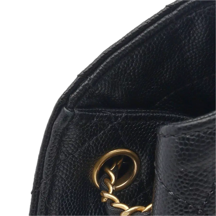 Chanel Quilted Caviar Medium 25Bag - GHW/ Black